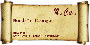 Murár Csongor névjegykártya